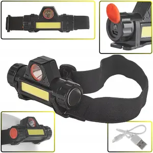 Headlamp Keltin with rotatable head LED COB 3W + XPE, 800mAh battery, IP20