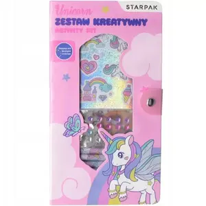 Markeru/krāsu komplekts STARPAK ZEST KREAT KOLOR NAKL KRED DIAM UNICORN PUD12/24 — radošo materiālu komplekts ar spīdumu, 12 vai 24 gab.