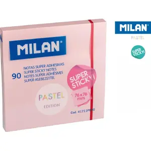 Adhesive Notes Milan Super Sticky Pastel 76 x 76 mm, 90 sheets, pink