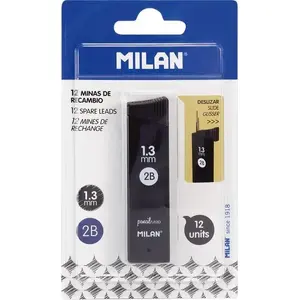 Mechanical pencil lead Milan Grafity 2B 1.3 mm — pack of 12 sticks (blister)