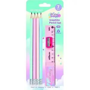School set Keyroad Zestaw szkolny KEYROAD Pastel 7-piece kit in blister pack, assorted colors
