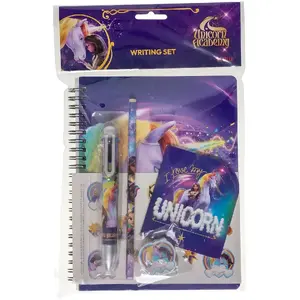 Набор для письма Usorteret UNICORN ACADEMY — многоцветная ручка и принадлежности