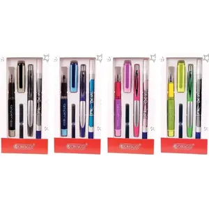 Rakstīšanas komplekts Cresco Go Pen Color mix — krāsainas pildspalvas rakstīšanai un zīmēšanai