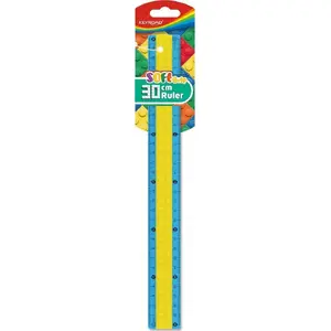 Piórnik PBS Connect KEYROAD zīmulis–penālis ar 30 cm plastmasas lineālu, Lego ķieģeļa formā, ar aukliņu