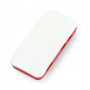 Protective case for Raspberry Pi Zero — red and white, official-style enclosure