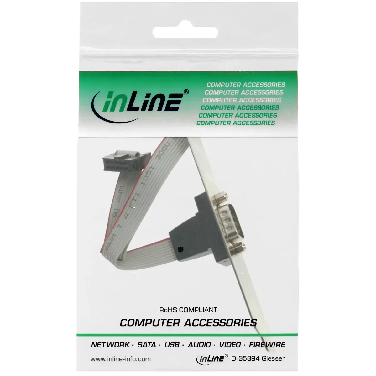 InLine Serial slot bracket 9-pin to 10-pin 0.6 m Photo 2