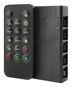 Addressable RGB controller Mars Gaming MFHUB, 4-pin fan connector, 5V RGB, 12V/2A fan, 80×40×17 mm