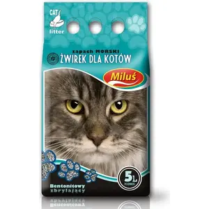 Clumping Cat Litter Super Benek Miluś Morski, 5 L