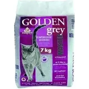 Наполнитель для кошек Pet Earth Golden Grey Master — с ароматом детской присыпки, комкующийся минеральный
