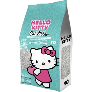 Комкующийся бентонитовый наполнитель для кошачьего туалета HELLO KITTY, мыло марсельское, 10 л
