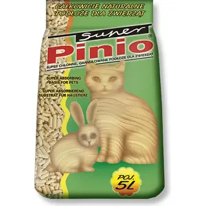 Kaķu smiltis Super Pinio 5 l — priežu granulēts, kompakts, 5 litru maisiņš