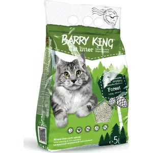 Clumping Cat Litter Barry King Leśny 5 L – natural-scented wood-based granules