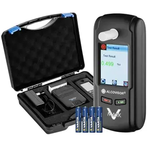 Алкотестер Alcovisor AlcoVisor Mark V Plus (черный) — электрохимический датчик, портативный, с принтером