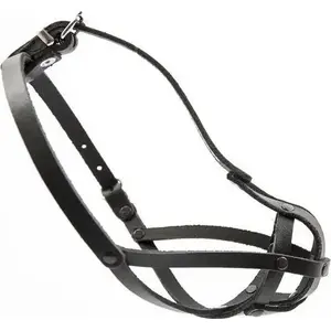 Dog Muzzle DINO leather riveted for Pekingese/Maltese (model 60001)