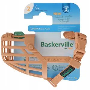 Mutes aizsargs Baskerville Classic 2 no Baskerville, bēšs, garums 4 cm, apkārtmērs 18 cm