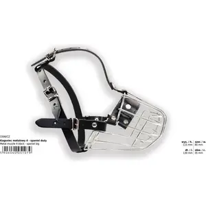 Metal dog muzzle DINO Dino Kaganiec — size 4 for large spaniel