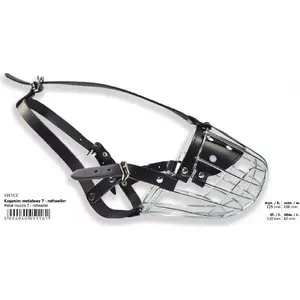 Metal Dog Muzzle DINO for Rottweiler Size 7