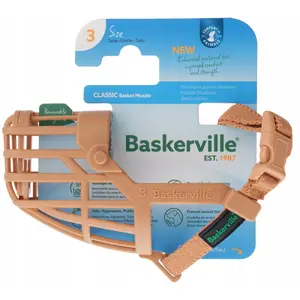 Suņu bļodzis Baskerville Classic 3 bēšs, garums 4,5 cm, apkārtmērs 20 cm
