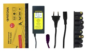 Power adapter/inverter PATONA 2581, indoor universal 90 W, 100–240 V input, black, 155×55×30 mm