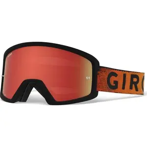 Очки GIRO BLOK MTB — GIRO, модель BLOK, чёрно-красная оправа, зеркальная линза Amber Scarlet (красная) и прозрачная линза S0