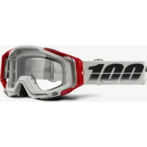 Мотоочки 100% RACECRAFT Suez от 100 КНИГ — прозрачная антифог линза с 10 срывными плёнками, универсальная посадка