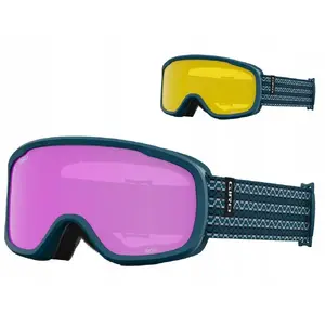 Горнолыжные очки GIRO Moxie Harbor Blue Sequence с линзами Amber Pink (S2) и Yellow (S1)