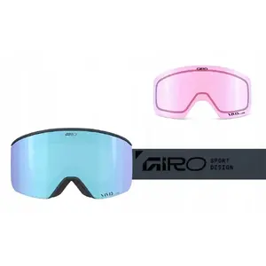 Горнолыжная маска GIRO AXIS INDIGO STACKED OTG Цилиндрическая VIVID Carl Zeiss ROYAL S2 + INFRARED S1