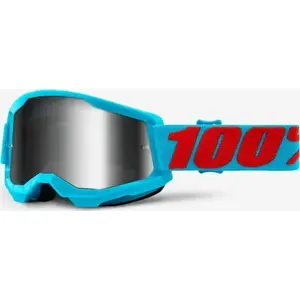Маска 100% STRATA 2 SUMMIT от 100 КНИГ — серебристая зеркальная противотуманная линза, LT 25%±5%