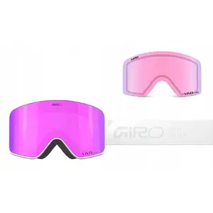 Горнолыжные/сноубордические очки GIRO METHOD WHITE STACKED цилиндрические VIVID Carl Zeiss PINK S2 + INFRARED S1