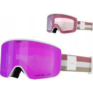 Горнолыжные маска GIRO ELLA WHITE LX STRIPE с линзами VIVID PINK 0% S3 и VIVID INFRARED 62% S1 (2024/2025)