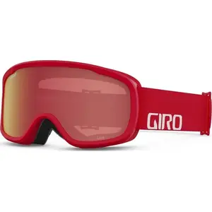 Горнолыжные очки GIRO Cruz — красно-белая оправа с логотипом, однолинзовые, средняя посадка