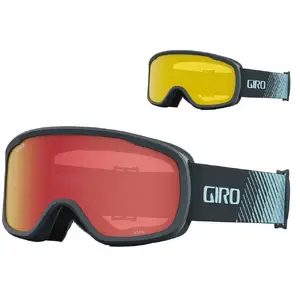 Slēpošanas/brīvdienu brilles GIRO ROAM DARK SHARK LIGHT STREAKER ar Amber Scarlet S2 un Yellow S1 lēcām