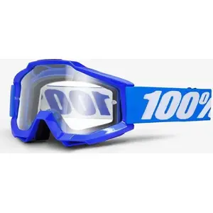 Goggles 100% ACCURI REFLEX BLUE by 100 КНИГ — clear anti-fog lens