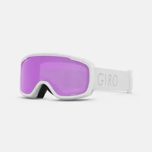 Горнолыжные очки GIRO Moxie Flash — белая оправа, женская посадка, сферическая линза, розово-жёлтая тонировка