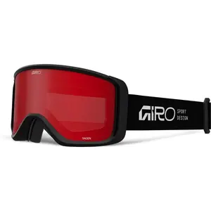 Горнолыжная маска GIRO SAGEN BLACK STACKED OTG Цилиндрическая Amber Scarlet S2 + Yellow S0 (2025/2026)