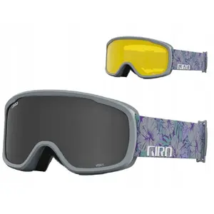 Горнолыжные очки GIRO MOXIE GREY BOTANICAL с линзами ULTRA BLACK и YELLOW (2023/2024)