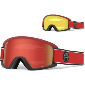 Горнолыжные/сноубордические маска GIRO SEMI RED ELEMENT с зеркальной линзой Amber Scarlet S2 и желтой линзой S0