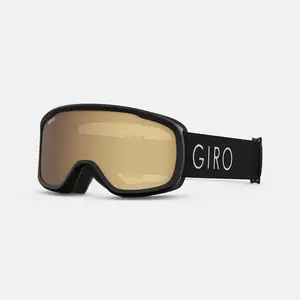 Горнолыжные очки Giro Moxie Flash для женщин, чёрная оправа, сферическая линза золотисто‑жёлтая