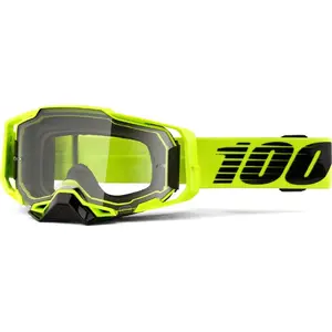 Goggles 100% ARMEGA Googgle Nuclear Citrus Clear Lens — transparent antifog lens