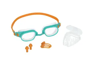 Peldbrilles Bestway Aquanaut Essential Youth 7+ — bērnu brilles, 1 gab., 7+, oranža/tirkīza/caurspīdīga/balta