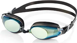 Peldbriļļu AQUA-SPEED 038-07 pieaugušajiem, universālais izmērs, melns rāmis