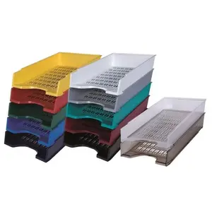 Desk tray organizer Donau Biella 7470001-04, Polystone, Red, C4, 370×256×70 mm
