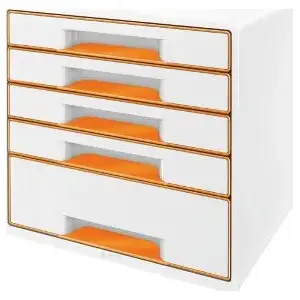 Storage organizer LEITZ WOW 5-drawer desktop unit, purple