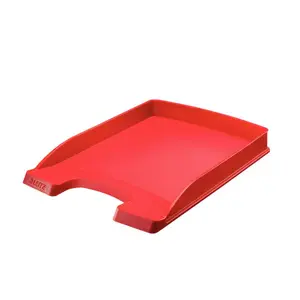 Leitz Letter tray Plus Slim desk tray, plastic A4, red, interior 242×330×32 mm