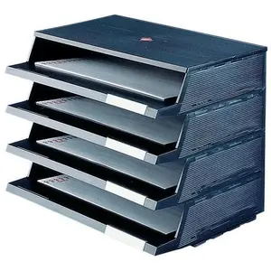 Panorama Brevbakke A4 tray, black — desk letter tray for A4 paperwork