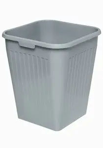 Atkritumu tvertne Bantex 100400354 — 25 L kvadrāta, polipropilēns (PP), 320×380 mm, pelēka