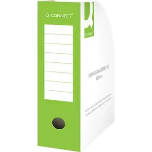 Document Box Q-Connect KF15847, cardboard open A4/100mm, green