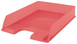Лоток для бумаг ESSELTE Colour'Breeze A4, полистирол, коралловый, 254×350×61 мм