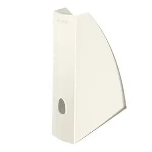 Magazine file LEITZ WOW, A4 plastic magazine file, white, depth 258 mm, height 258 mm, 290 g