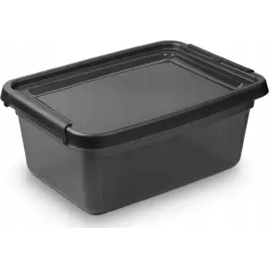 Uzglabāšanas trauks Moxom BaseStore Color 12,5 L, ogļu caurspīdīgi melns